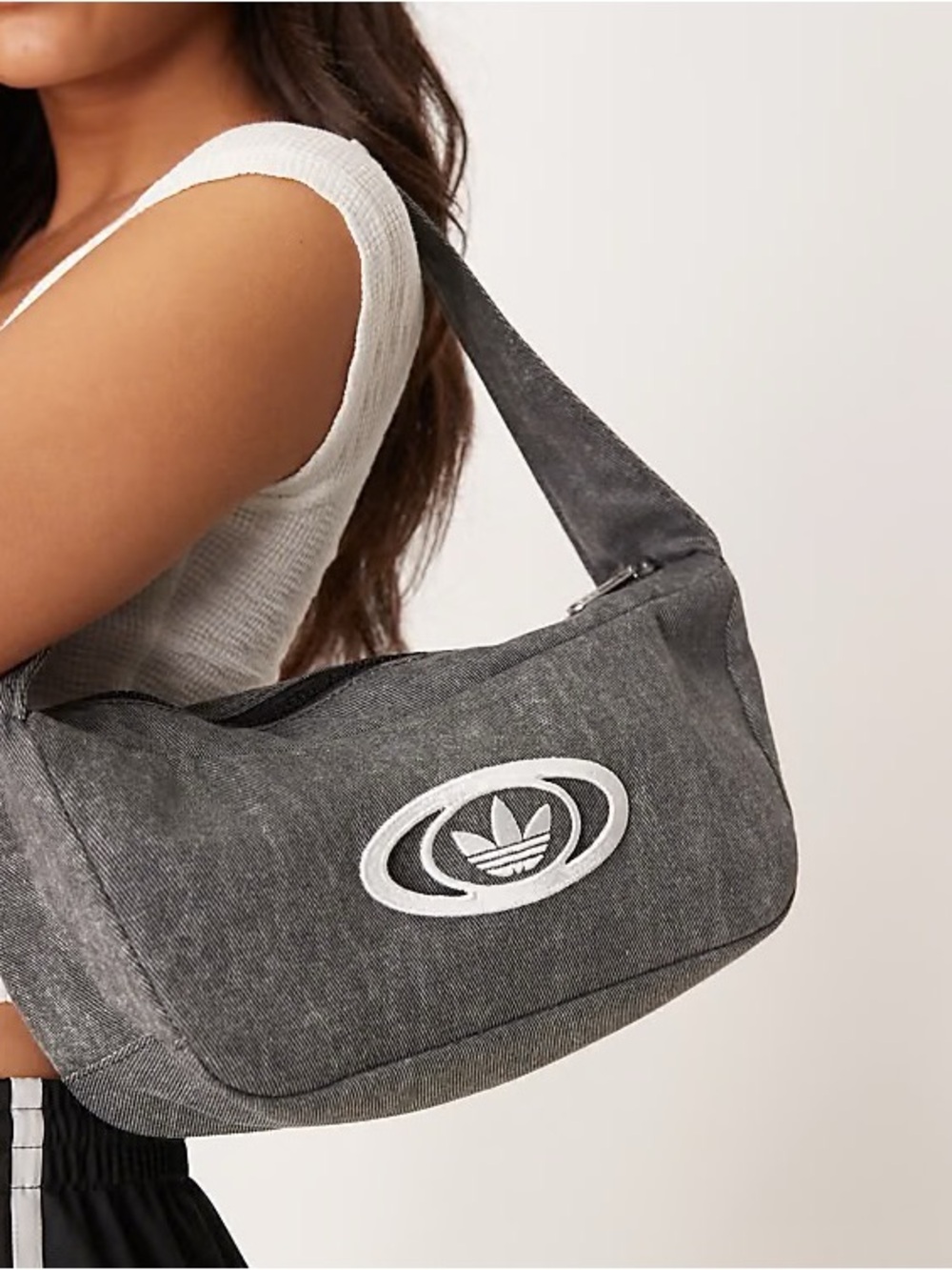 adidas Gray Trefoil Shoulder Bag